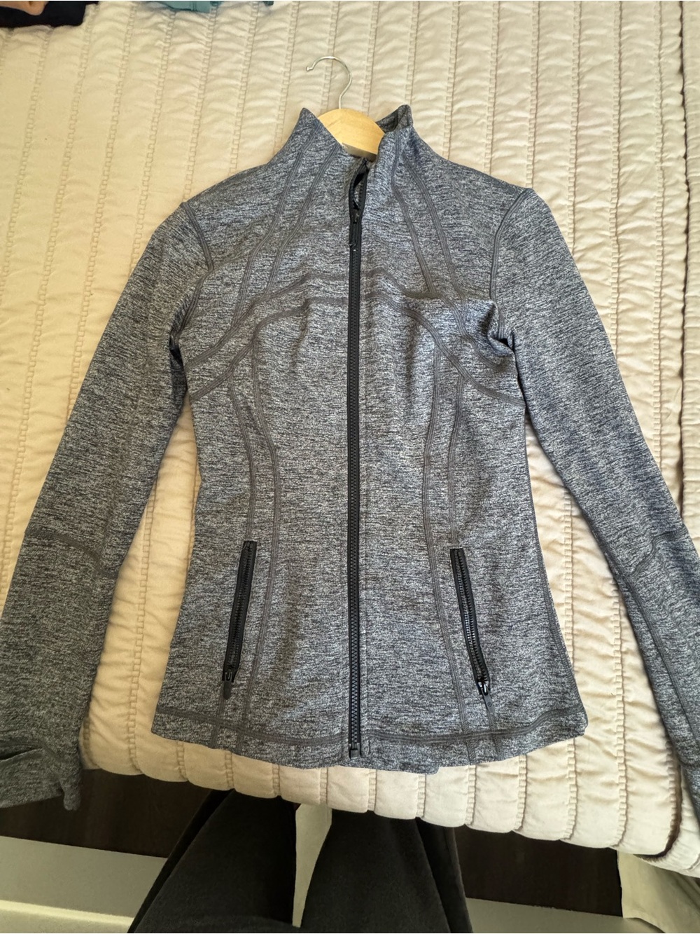 Lulu lemon Define Women’s Heather Gray Zip-Up Active Jacket  Size 8